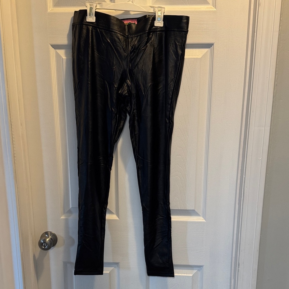 Tipsy Elves Black Faux Leather Apparel